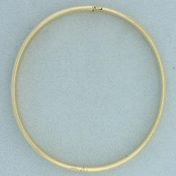 Leaf Design Hinged Bangle Bracelet In 14k Yellow Gold