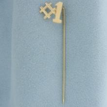 #1 Stick Pin 14k Yellow Gold