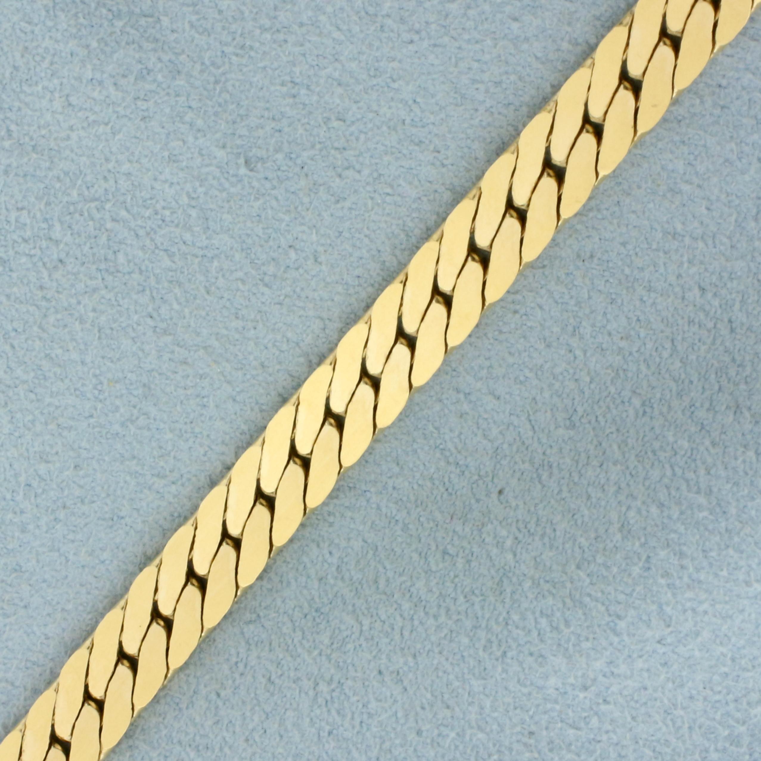 30 Inch Heavy C Link Chain Necklace In 14k Yellow Gold