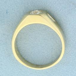 Mens Over 1ct Diamond Ring In 14k Yellow Gold