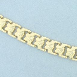 Italian Designer Link Bracelet In 14k Yellow Gold