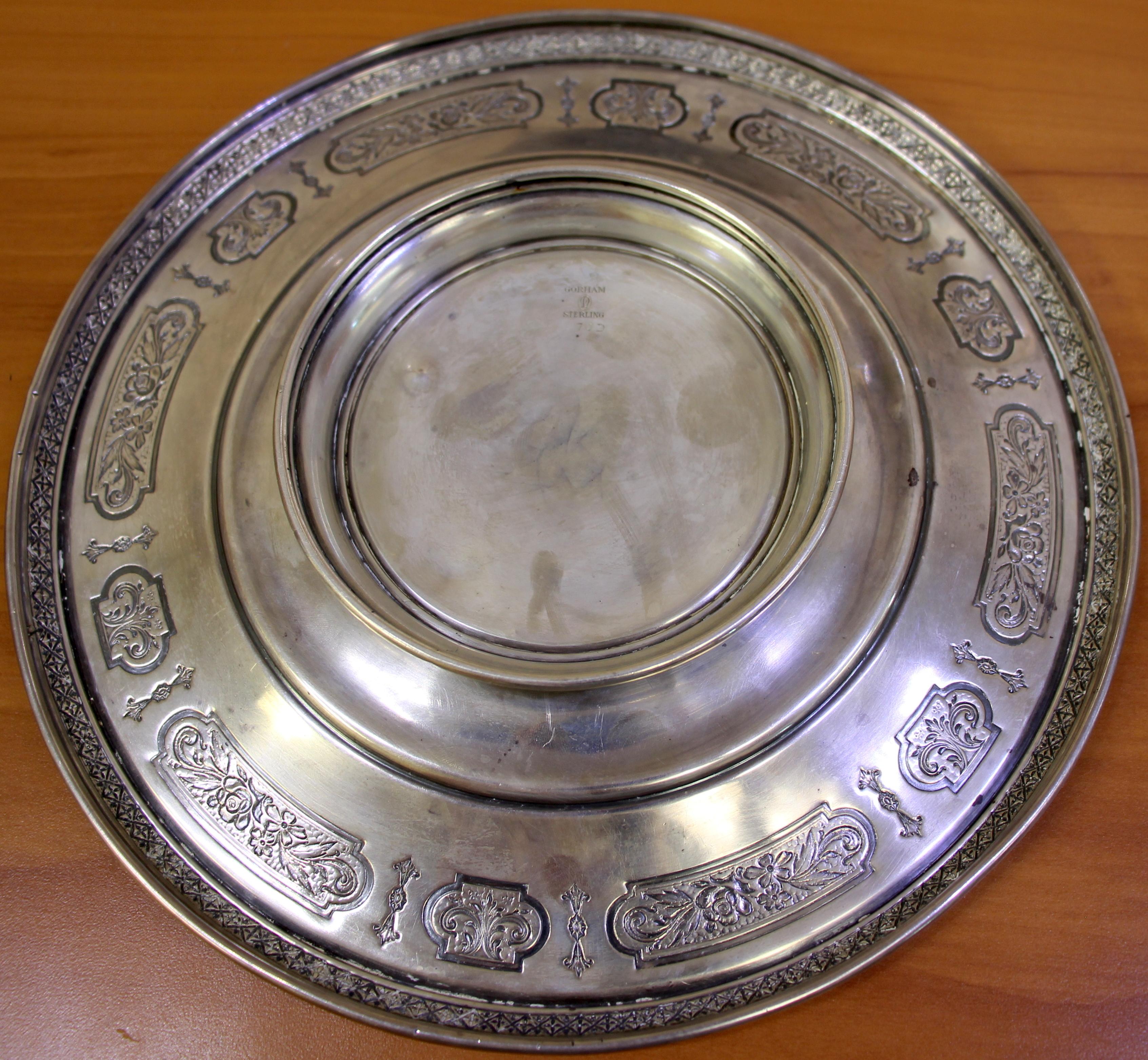 Vintage Gorham Durgin Footed Dish In Sterling Silver