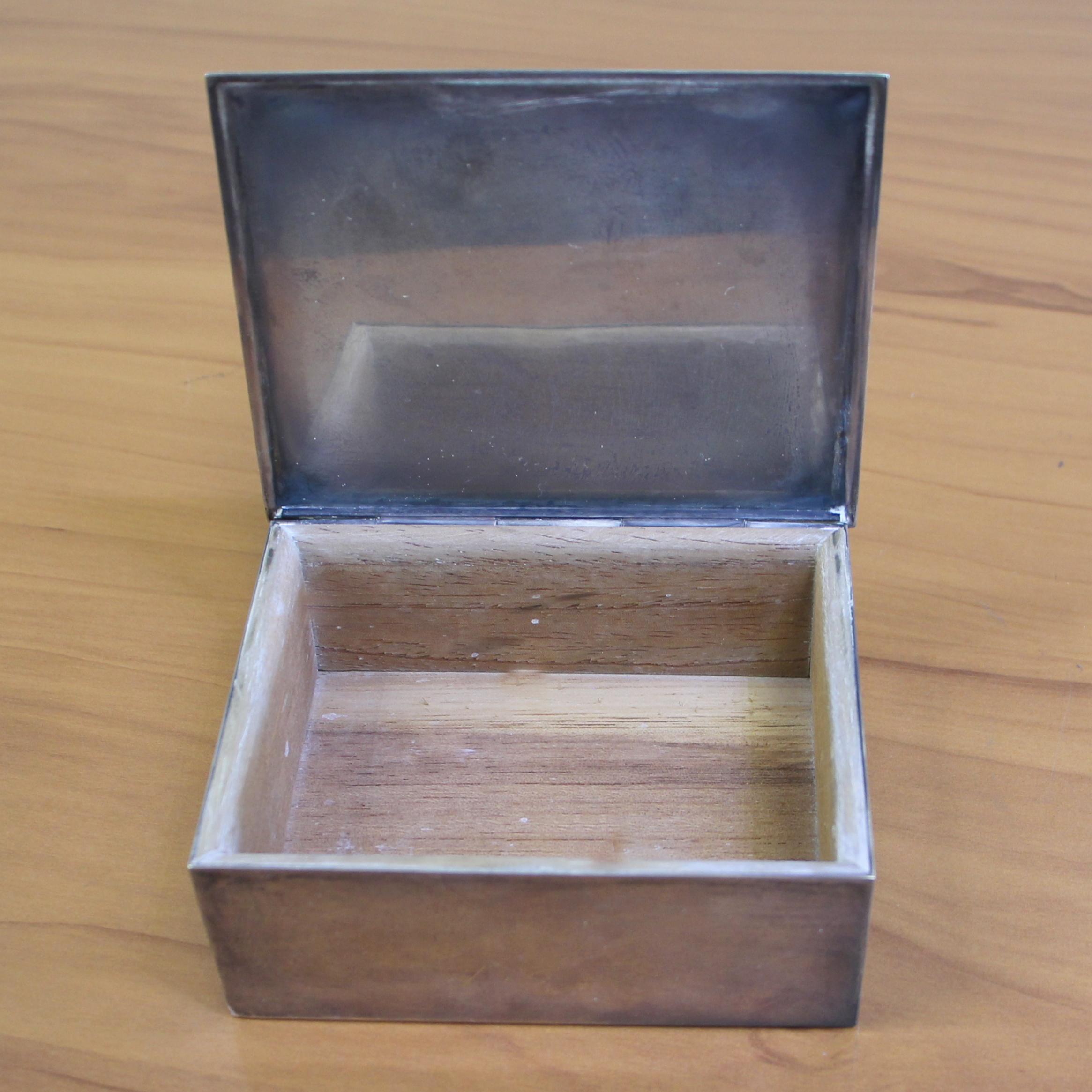 Tiffany And Co. Cedar Lined Keepsake Box In .925 Sterling Silver