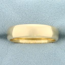 Mens 6.4mm Wedding Band Ring In 14k Yellow Gold