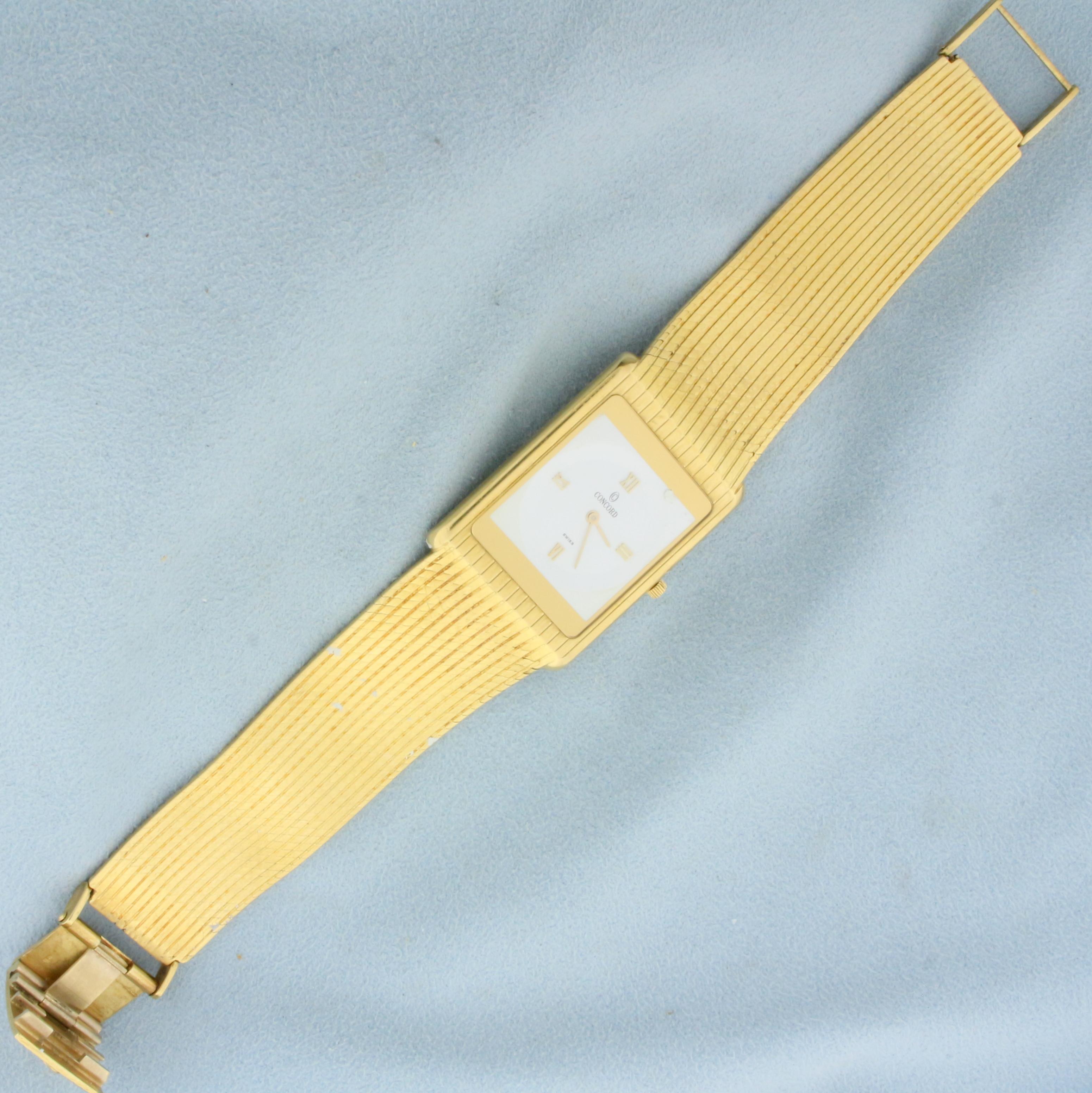 Ladies Concord Wristwatch In Solid 18k Yellow Gold
