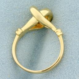 Knot Design Ring In 14k Yellow Gold