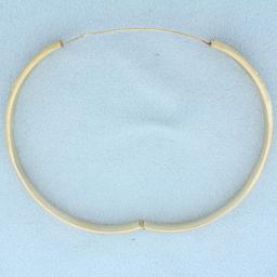 Hinged Leaf Design Bangle Bracelet In 14k Yellow Gold