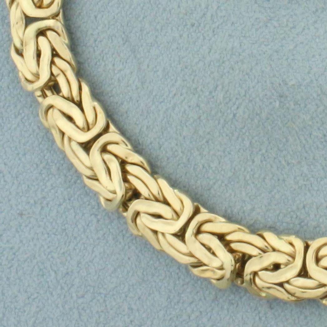 Byzantine Link Bracelet In 14k Yellow Gold