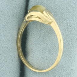 Cat's Eye Ring In 10k Yellow Gold