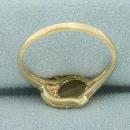 Cat's Eye Ring In 10k Yellow Gold
