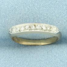 Vintage 7-stone Diamond Band Ring In 14k Yellow Gold