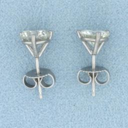 2.25ct Tw Diamond Stud Earrings In Platinum