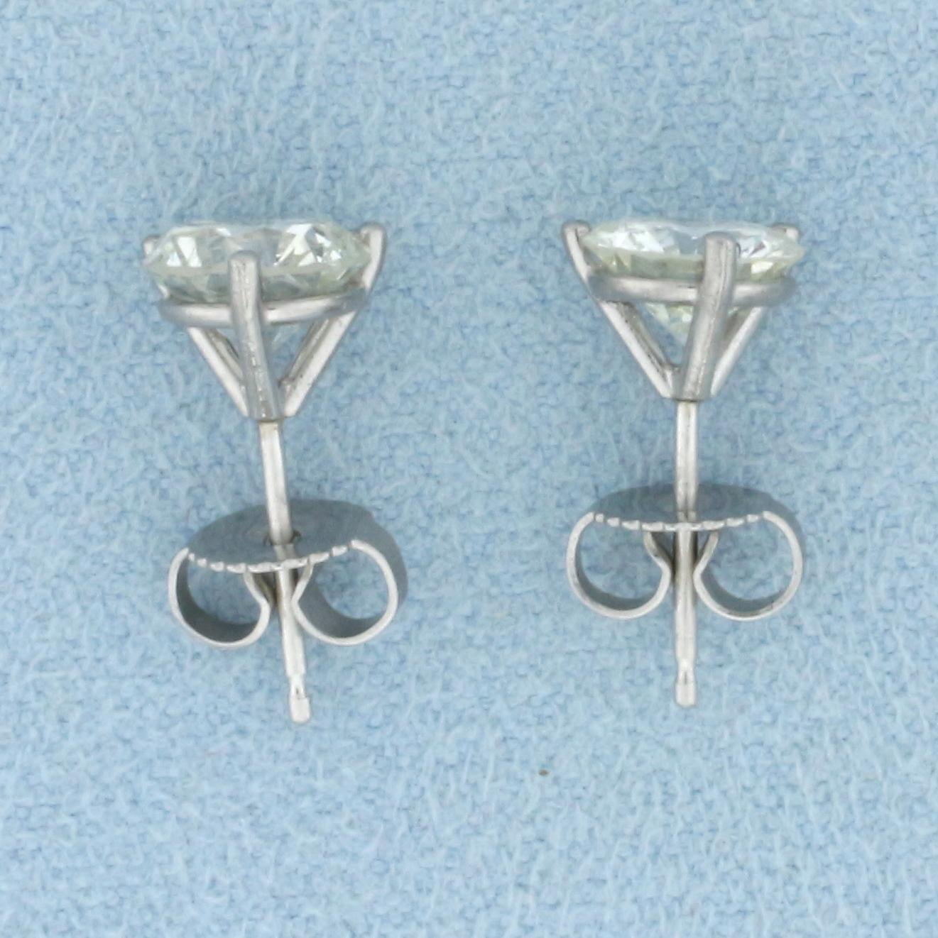 2.25ct Tw Diamond Stud Earrings In Platinum