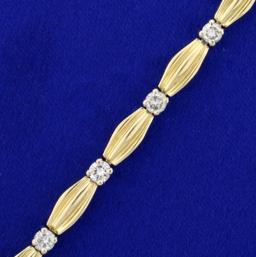 2ct Tw Diamond Line Bracelet In 14k Yellow Gold