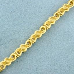 1ct Tw Diamond Bracelet In 14k Yellow Gold