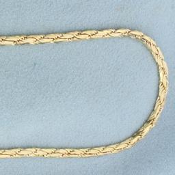 20 Inch Italian Made Designer Link Chain Necklace In Solid 14k Yellow Gold