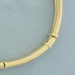 Italian Made Double Tube Link Bracelet In 14k Yellow Gold
