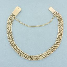Double Chain Link Bracelet In 14k Yellow Gol