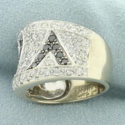 Blank And White Pave Set Diamond Ring In 14k White Gold