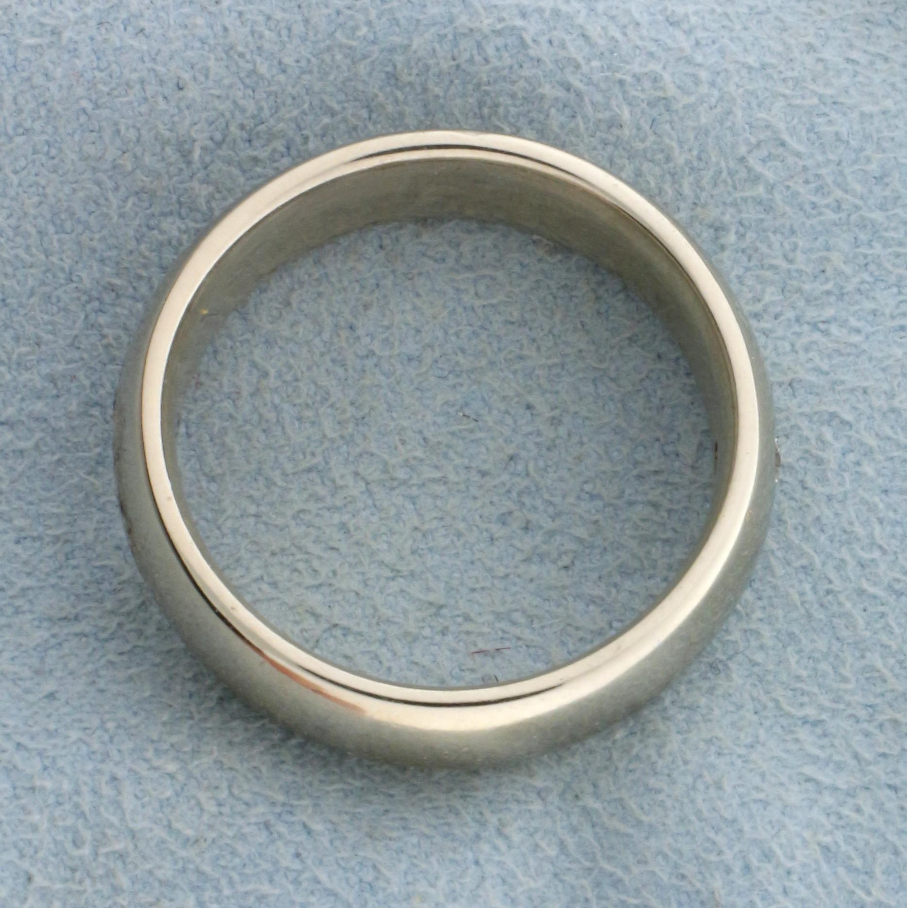 Diamond Wedding Band Ring In 14k White Gold