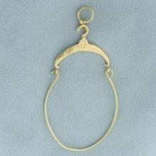 Hanger Design Charm Or Pendant Holder In 14k Yellow Gold