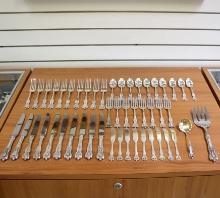 Towle Old Colonial Sterling Silver Flatware Set Of 50