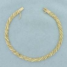 Gold Ball And Bar Link Bracelet In 14k Yellow Gold