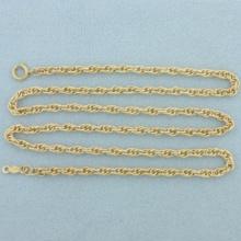 18 Inch Prince Of Wales Link Chain Necklace In 14k Yellow Gold