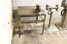 Metal Table with Vice