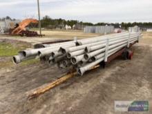 LOT OF 30' IRRIGATION PIPE ON TRAILER