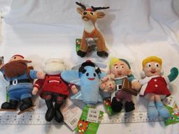 Lot of 6 Rudolph the Red-Nosed Reindeer Stuffins Plush Toys, 1 lb