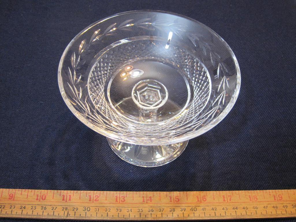 Vintage Waterford Stemmed Glass Candy Dish/Compote, 2 lb