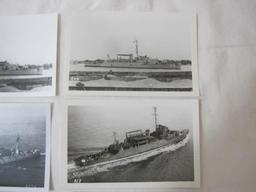 Twelve Vintage black and white Warship photographs, including Walter B. Cobb, Burdo and Earle B.