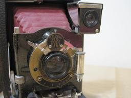 Vintage Kodak Eastman Folding Camera with Reid S Baker Washington DC emblem and Carry Case
