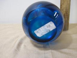 Large 6" diameter Blue Glass Sphere