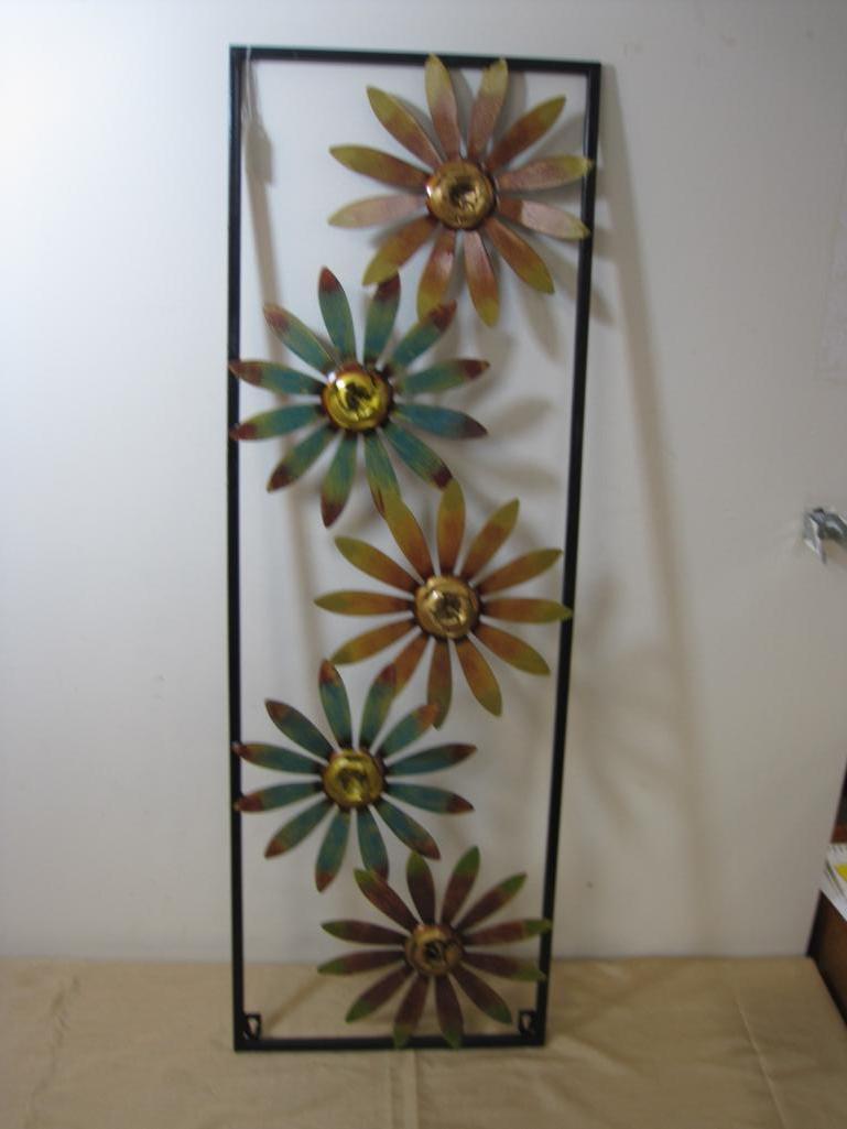 Metal Floral Wall Hanging 35 x 12