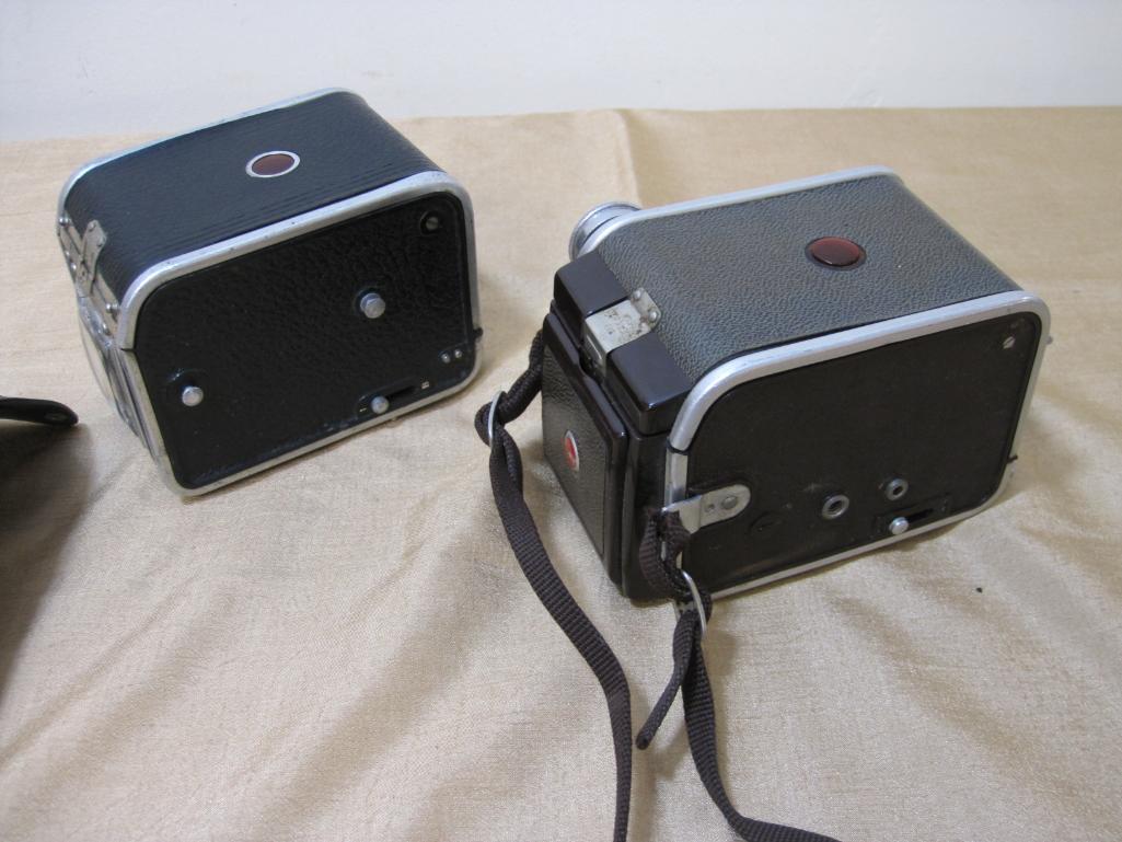 Two Vintage Box Cameras:Kodak Duaflex Camera and Kodak Duaflex IV Camera
