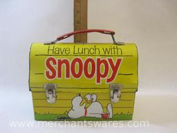 1968 Have Lunch with Snoopy Metal Lunchbox with Thermos 2868, United Feature Syndicate Inc, see