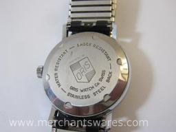 Oris Waterproof Anti-Shock 17 Jewels Wrist Watch, Oris Watch Co. Swiss Made, 2 oz