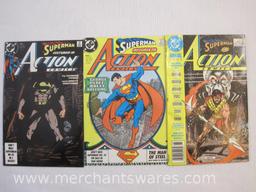 Nine DC Superman in Action Comics including Annual No. 2 (1989) and Nos. 643-650, 1 lb