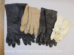 Four Pairs of Vintage Leather Gloves from Fownes and more, see pictures, 7 oz