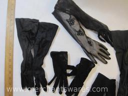 Vintage Women's Black Dress Gloves, see pictures, 5 oz