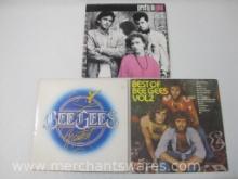 Three Vinyl Record Albums includes 2 Bee Gees: Greatest , Greatest Hits Vol. 2 with Pretty In Pink