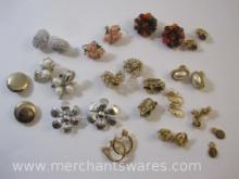 Assorted Earrings, mostly clip-ons, see pictures AS IS, 6 oz