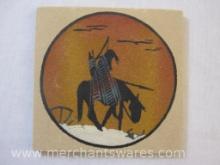Original Navajo Sand Painting Depicting Trail of Tears, see pictures, 7 oz