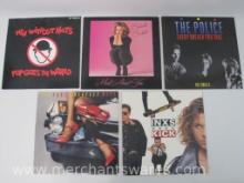 Five Late 1980's Record Albums includes The Police, INXS, Belinda Carlisle: Mad About You 12" Single