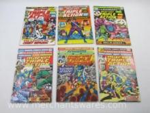 Marvel Triple Action Comics, Six Issues No. 7, Nov 1972, No. 13, Sept 1973, No. 17, Mar 1974, No.