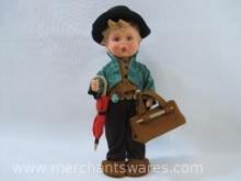 Hummel Goebel Boy Doll, Haus Dem Haus 11.5 inch, with Various Accessories, 12 oz