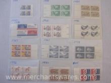 Twelve Blocks of Four US Postage Stamps including 15c International Year of the Child (1772), 13c