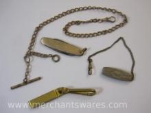 Assorted Men's Items including Pocket Knife, Fobs and more